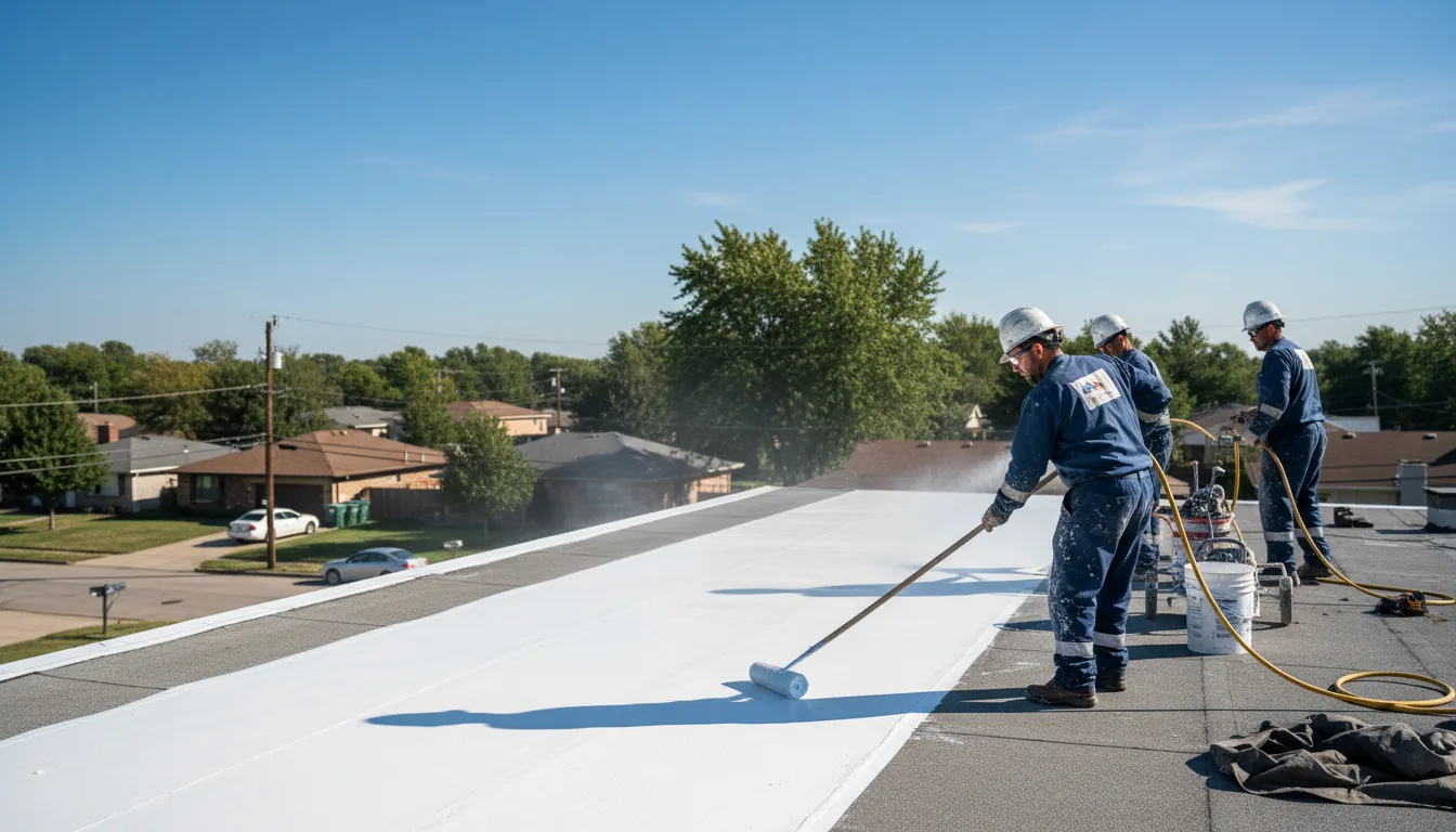 Commercial roof coating in Silas, AL near me